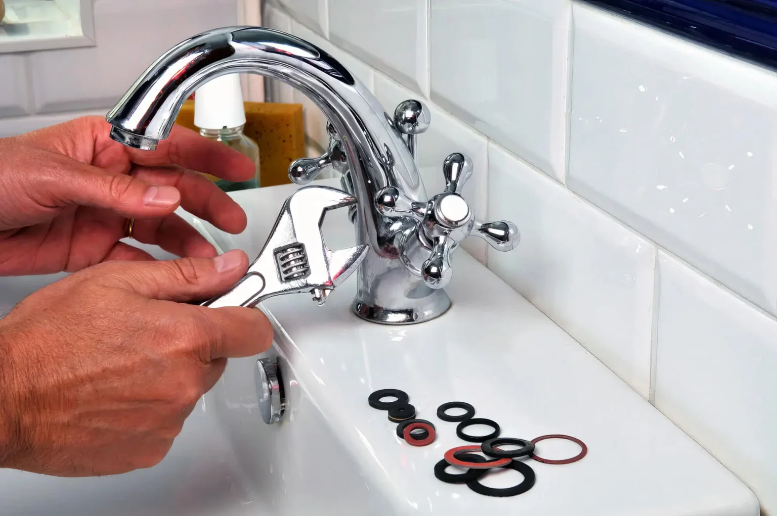 Plumber maintaining a bathroom faucet in Citrus Heights