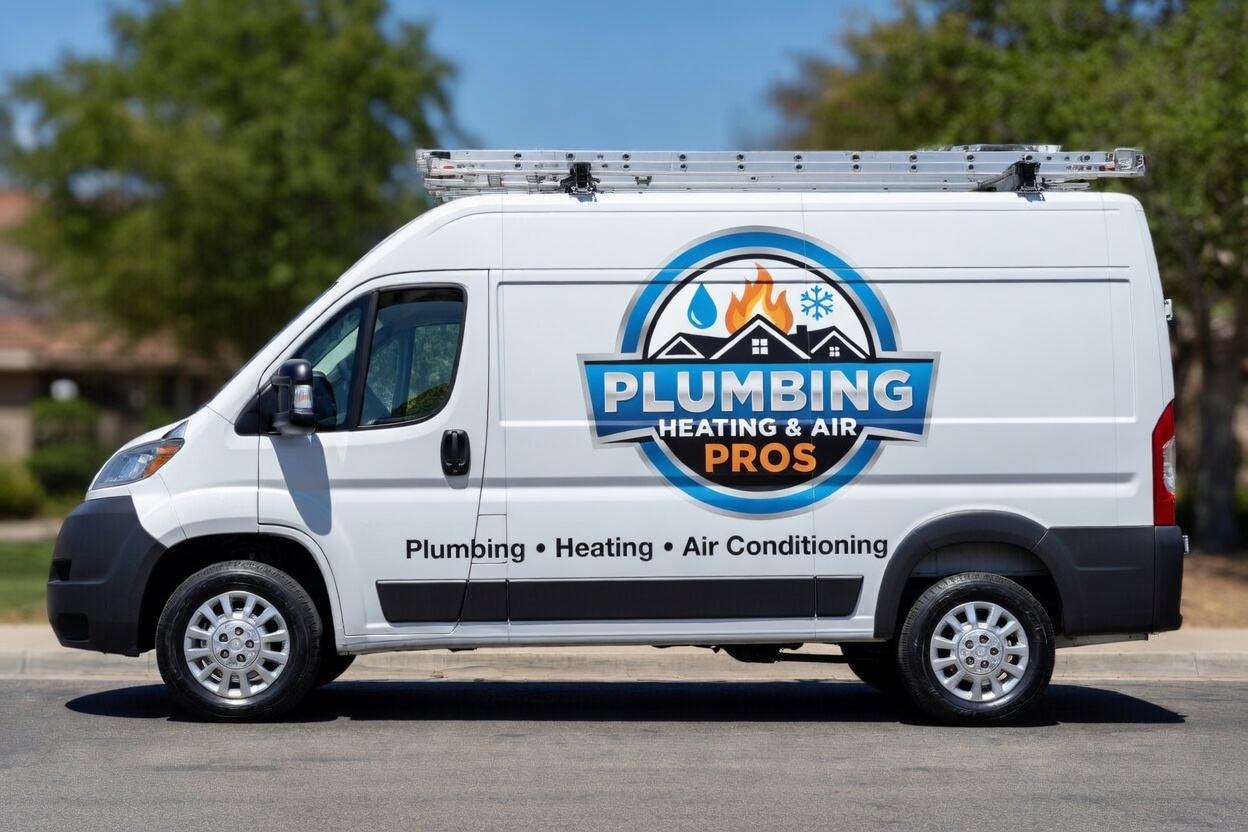 Local plumbing heating and air service van serving Citrus Heights
